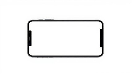 Laptop mock up with clear screen displaying generic interface icons, design, white