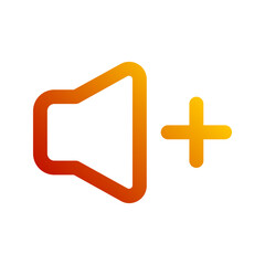 Fototapeta premium volume up gradient icon