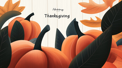 Thanksgiving illustration thème, turkey, good vibes, automn