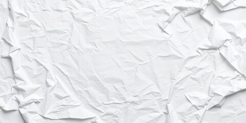 Fototapeta premium Crumpled white paper with soft shadows on a wooden surface, trash, abstract