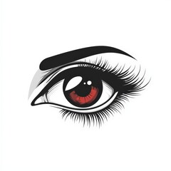 Design of eye icon logo illustration isolated on white background