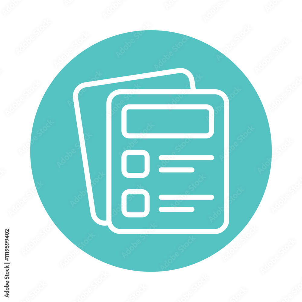 Aufkleber project task vector gylph circle outline icon. eps 10 file