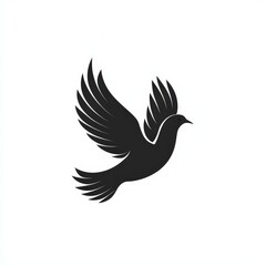 Obraz premium Design of dove icon logo illustration isolated on white background