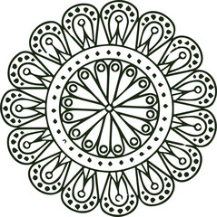 Beautiful flower art and mandala vector design