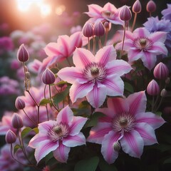38 Nelly Moser Clematis Large pink blooms with a sweet fragrance