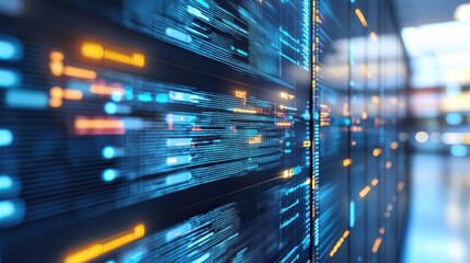 Holographic screens floating over a dark background, displaying futuristic data and digital symbols selective focus, digital insight, surreal, Composite, virtual workspace backdrop