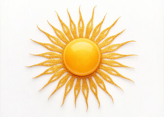 Golden sun design with glowing center
