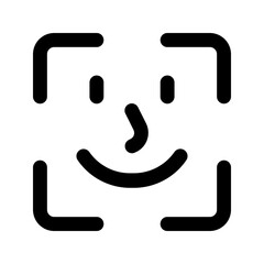 face id line icon