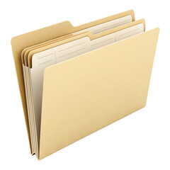 Clean Document File Folder with Dividers and Blank Tabs