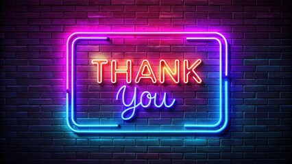 Bright neon sign that says Thank You in vibrant colors, neon, sign, thank you, gratitude, appreciation, colorful