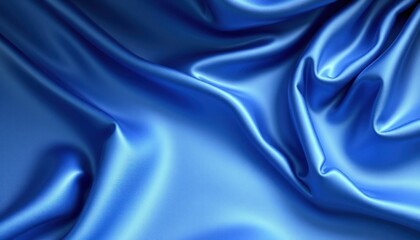 Fototapeta premium Blue silky fabric cloth abstract background wallpaper HD