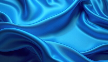 Fototapeta premium Blue silky fabric cloth abstract background wallpaper HD