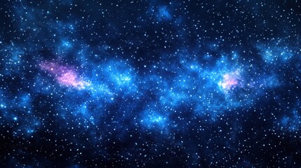 Obraz premium Brilliant northern lights in shades of blue and pink filling the night sky over an icy tundra, creating a surreal glow focus on, polar night, vibrant, Fusion, snowy plain backdrop