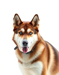 Fototapeta premium Cute dog german shepherd in white background