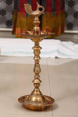 south indian lamp also called kuthu vilaku or kamatchi amman vilaku 