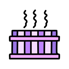 Hot tub vector, Barbecue related filled design editable outline icon
