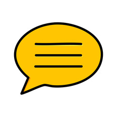 Vector Speech Bubble Icon. Flat design style chat symbol.