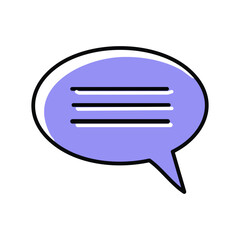 Chat bubble icon. Dialog chat sign. Speech bubble symbol. Vector illustration