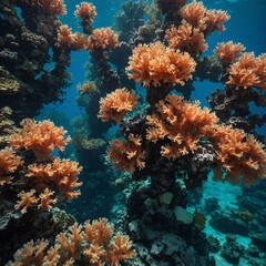 An underwater garden of coral-shaped flowers.

