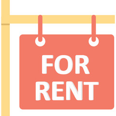 Rent Signboard  vector icon with  an isolated background 
