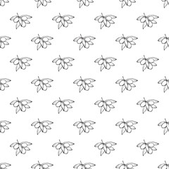 Seamless pattern with olive branches for decorative print, wrapping paper, greeting cards, wallpaper and fabric