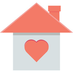 Home Love vector icon with  an isolated background 