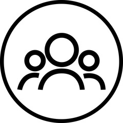 Naklejka premium People line icon. Team user icon. Community icon User profile symbol. Group of people or group of users collection isolated on transparent background. Persons symbol stock vector black.