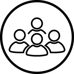 People line icon. Team user icon. Community icon User profile symbol. Group of people or group of users collection isolated on transparent background. Persons symbol stock vector black.