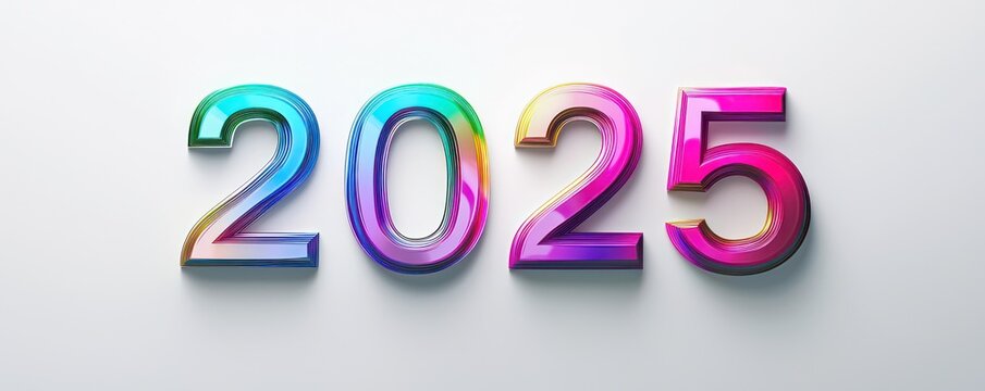 colourful year 2025 title
