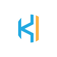 ki logo design vector, ki symbol, ki icon design, ki letter logo, ki initial letter, ik logo, ik icon design, ik letter, ik initial, ik symbol, Abstract Alphabet letters Initial Monogram logo KI or ik