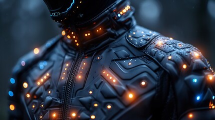 Innovative smart clothing concept featuring embedded sensors realtime health tracking performance optimization and adaptive design