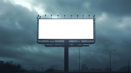 Fototapeta premium billboard and copy space on white screen