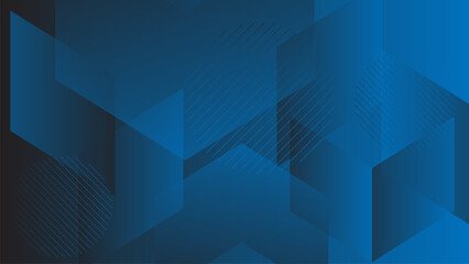 Obraz premium Abstract geometric blue gradient shapes background