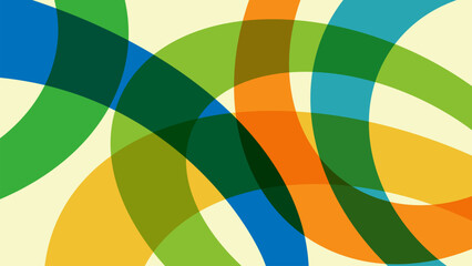 Obraz premium Abstract geometric transparent dynamic shape colorful vector background