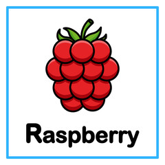 raspberry fruit alfabet illustration © Rahmatullah