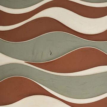 Hypnotic earth tone layered wave design