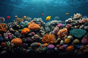 Exploring colorful coral reefs and flourishing marine ecosystems