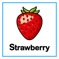 strawberry fruit alfabet illustration © Rahmatullah