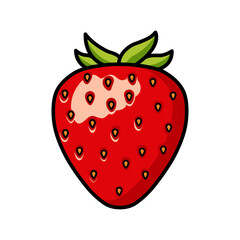 Obraz premium strawberry fruit illustration