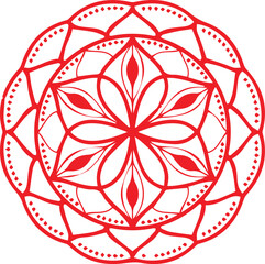 Beautiful flower art and mandala vector design