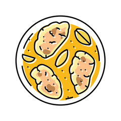 leg chicken dish color icon vector. leg chicken dish sign. isolated symbol illustration