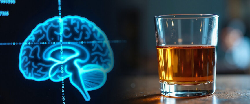 Understanding the impact of alcohol on brain health through visual representation and research