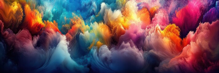 Fototapeta premium 多彩な色合いの雲が織りなす幻想的な風景の中で生まれる美しさ