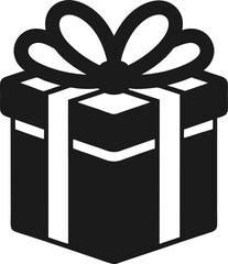Gift box vector silhouette
