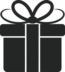 Gift box vector silhouette