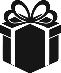 Gift box vector silhouette