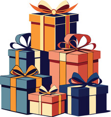 Gift box vector silhouette