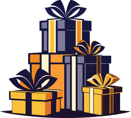 Gift box vector silhouette