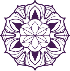 Beautiful flower art and mandala vector design