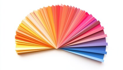 A color palette fan featuring ample copy space for design applications.